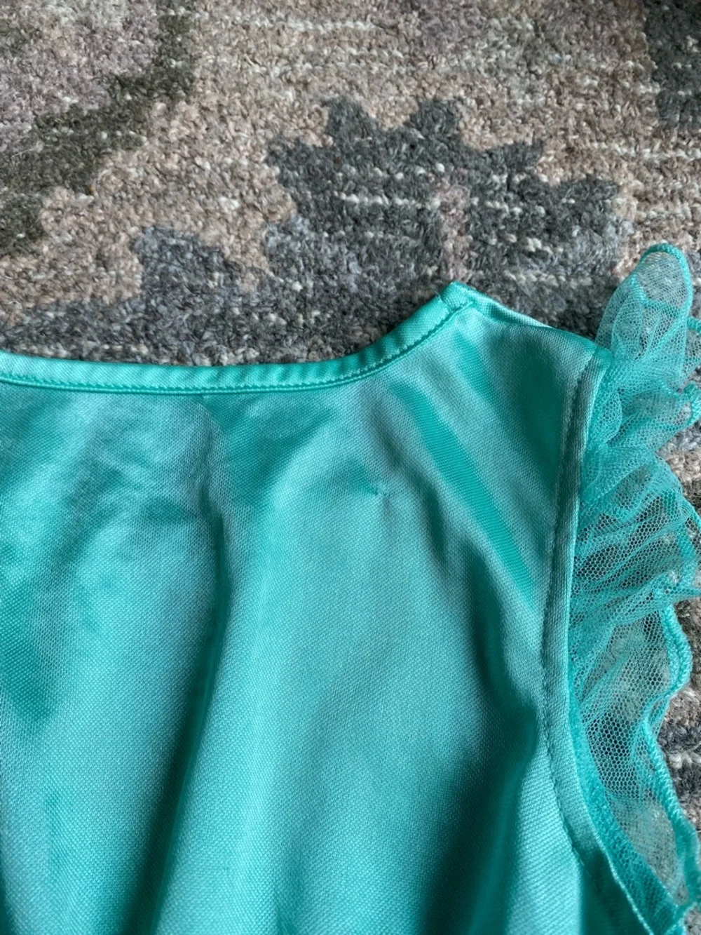 Disney Little Mermaid Turquoise Girls Nightgown with Mermaid Graphic - Picture 6 of 7